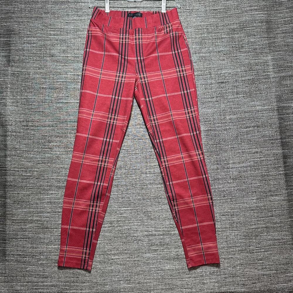Sanctuary Leggings Women's Size XS Red Plaid Pants